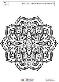 Mandala boyama sayfaları